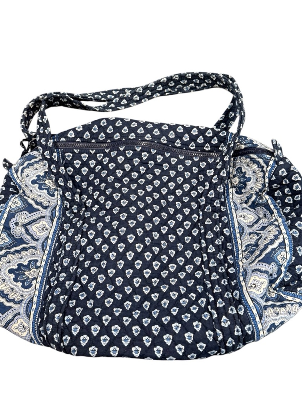 Vera Bradley vintage navy nantucket duffel bag small retired hard to find
